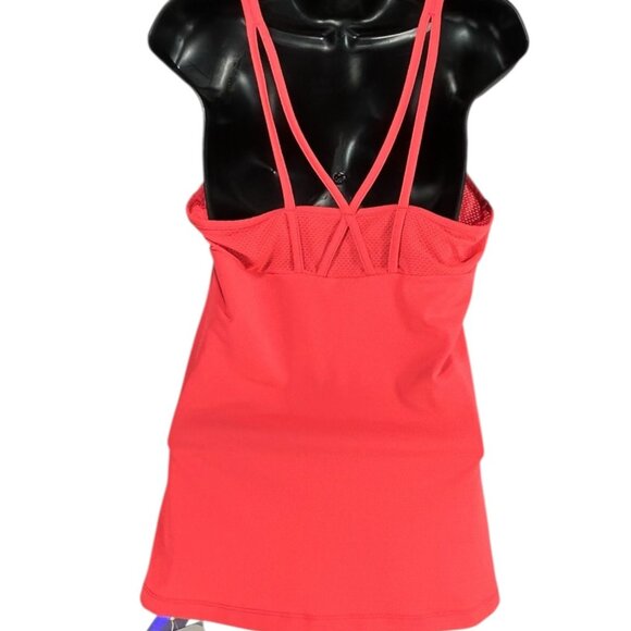 ROXY Rising Run Tank Top Sz L Neon Orange Black Logo Performance Athleticwear - Picture 3 of 10